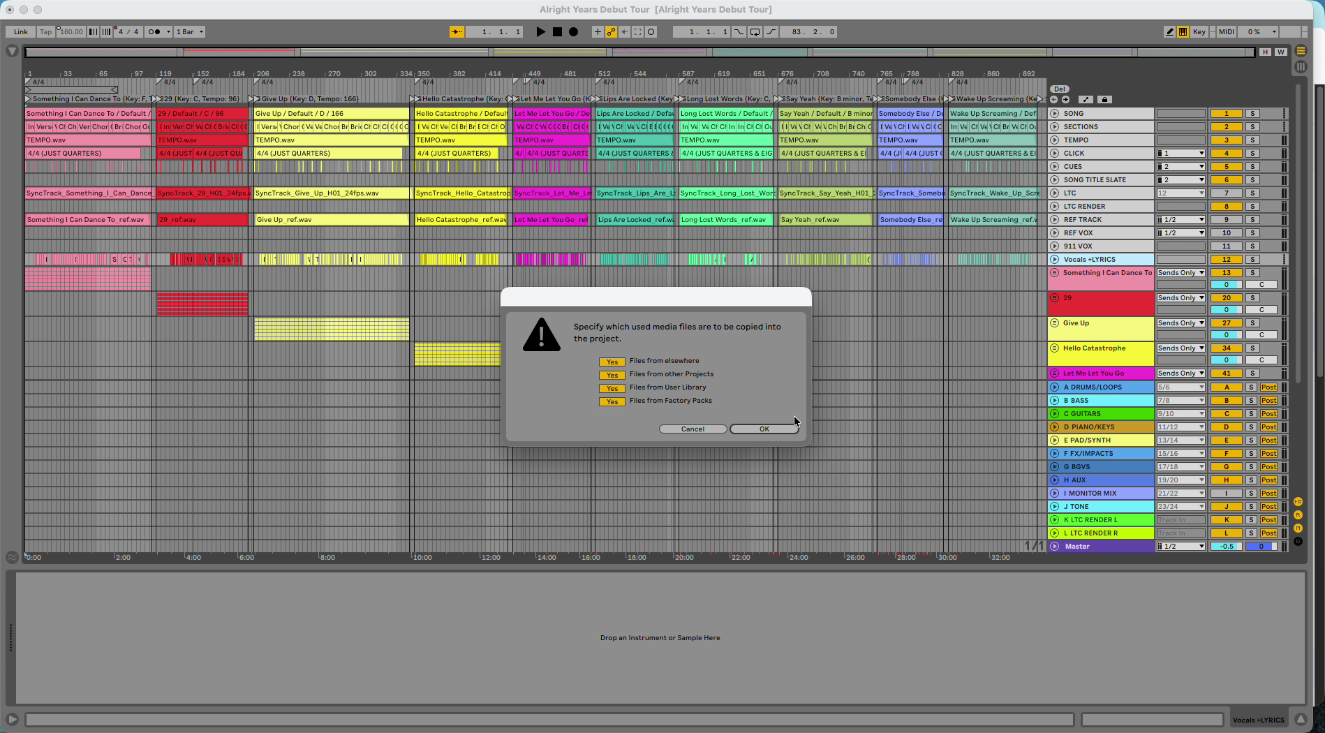 Ableton's Collect All and Save.