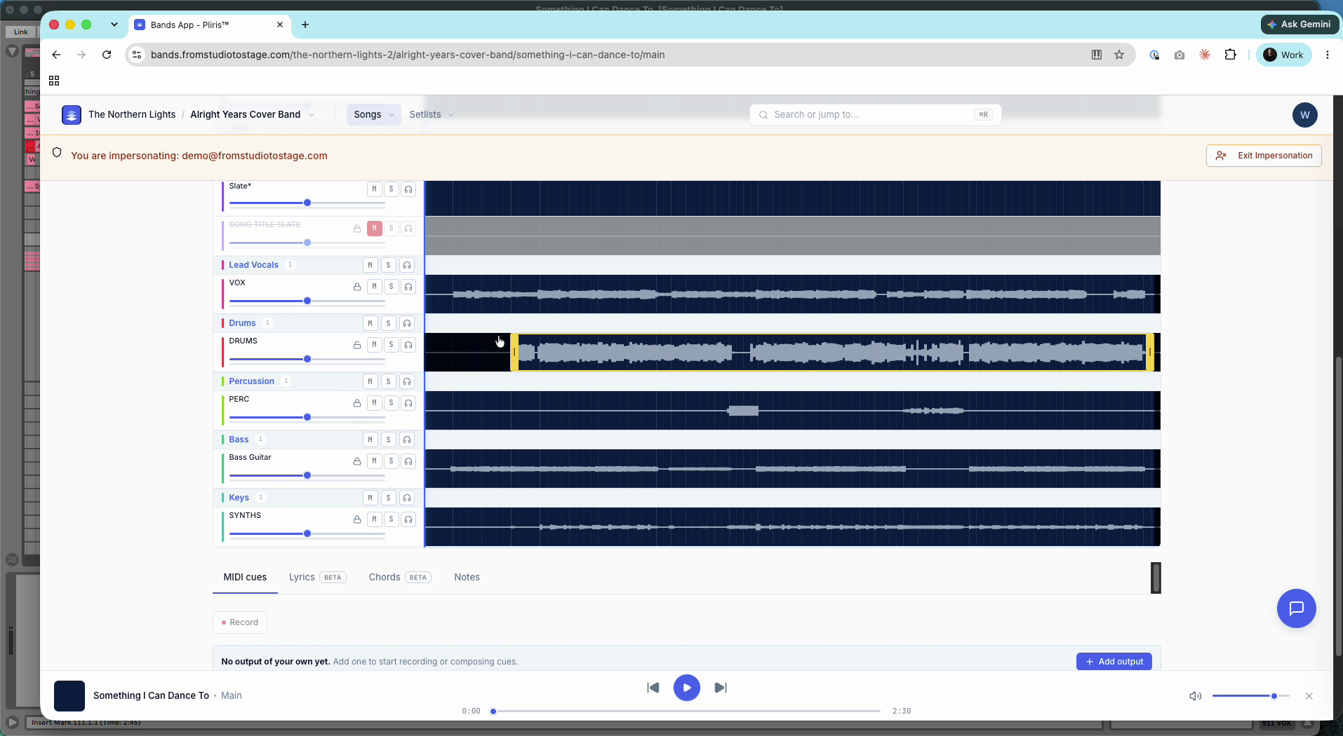 A drum trim from Ableton, shown in Pro mode.