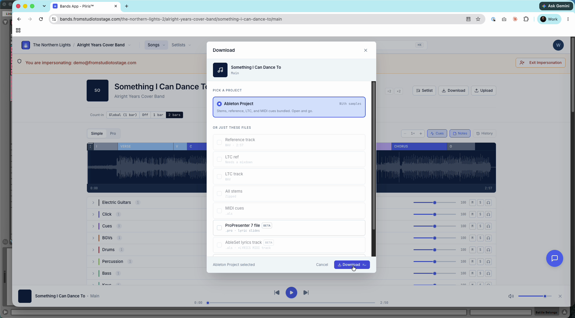 Download an Ableton project.