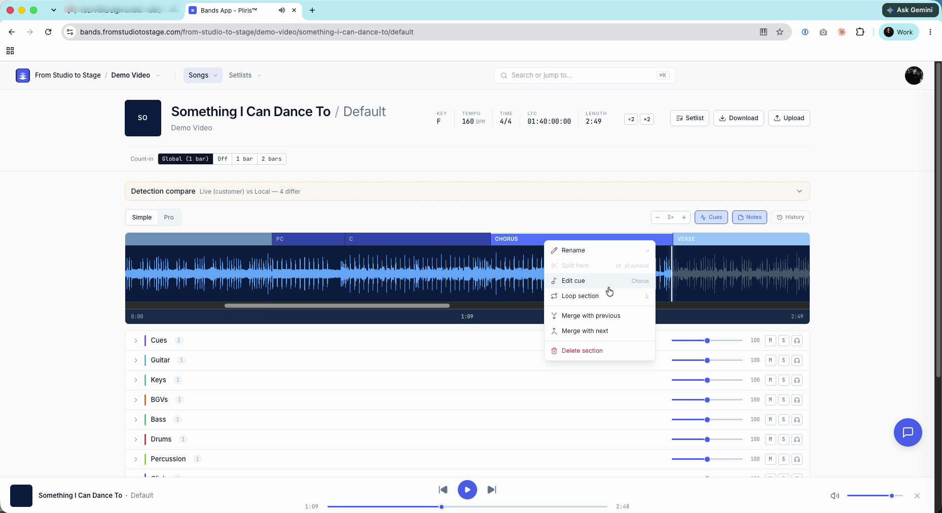 Merge with previous on the second of two choruses.